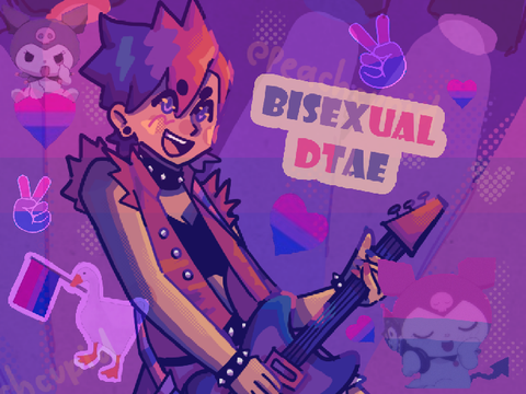 pink purple and blue forever . pride month dtae .