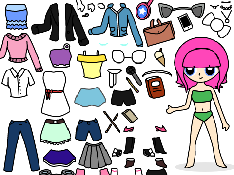 -= Cute Girl Dress-Up Game =- remix