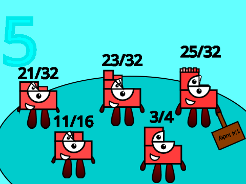 Numberblocks Band Thirty-Seconds 5 (my version)