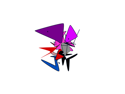 abstract scratch cat