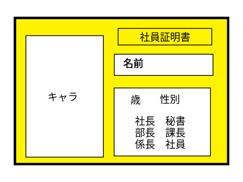 SCRATCH会社　社員証明書