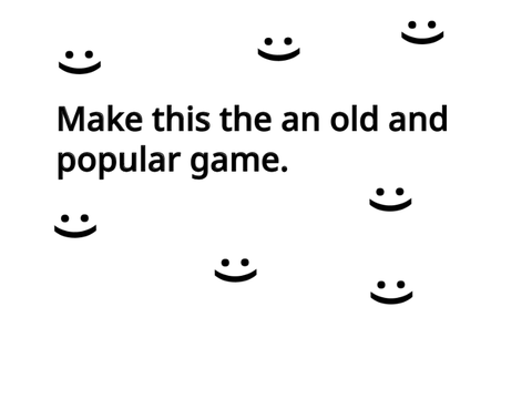 Make This An Old Game.