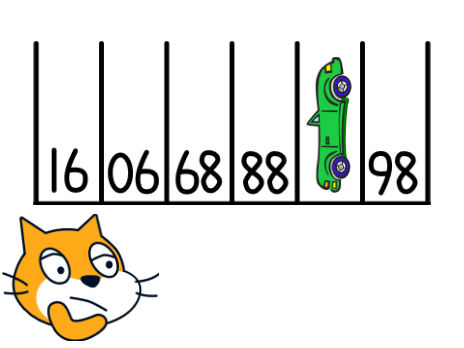 「16」「06」「68」「88」「(車)」「98」