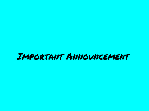 Announcement