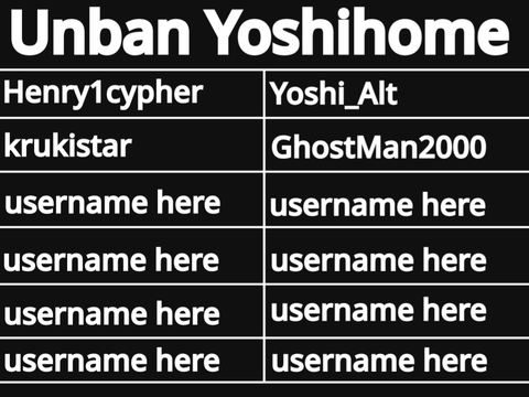 Sign to unban Yoshihome remix remix remix