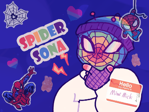 spidersona . SPIDER MIMIC HI SHE HERE AM I LATE TO THE TREND??