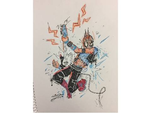 spider punk but scratch ruined the quality
