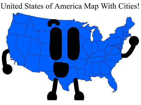 United States of America Map With Cities!