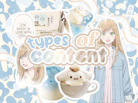 Ⳋ、ヽ｀ types of c☁️ntent on scratch ✩ . °