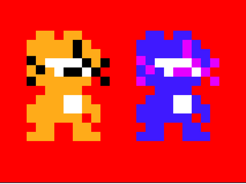 8bit Scratch cat + Powerup Version