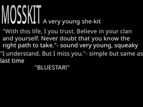 VA audition for Mosskit