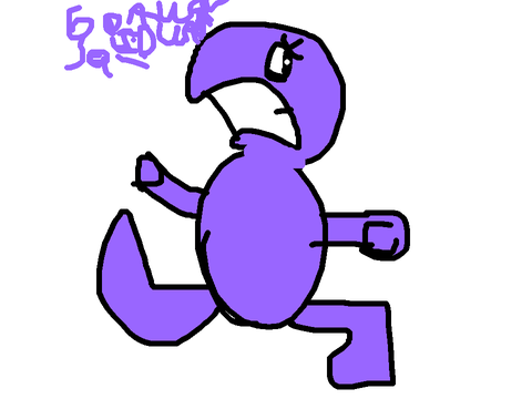 Grimace gets scared of horror squidward!