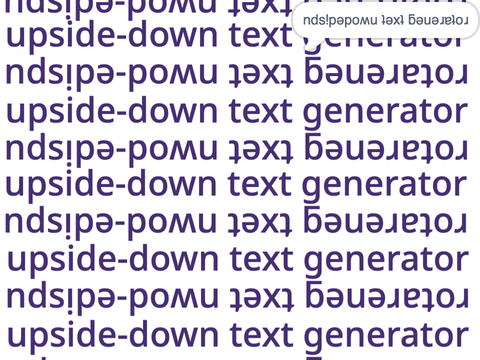 Upside-down text generator