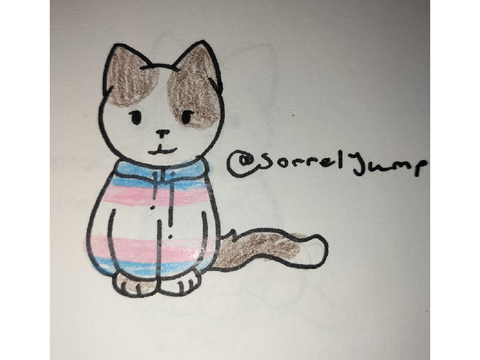 Pride Month Day Twenty Six • Trans Flag Kitty