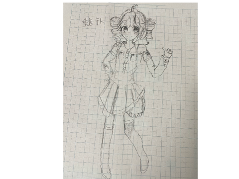 色をぬる前のテトちゃん