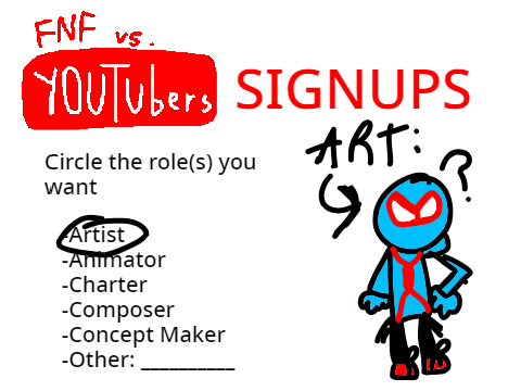 Friday Night Funkin' VS Youtubers Signups 