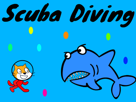 Scratch cat goes scuba diving