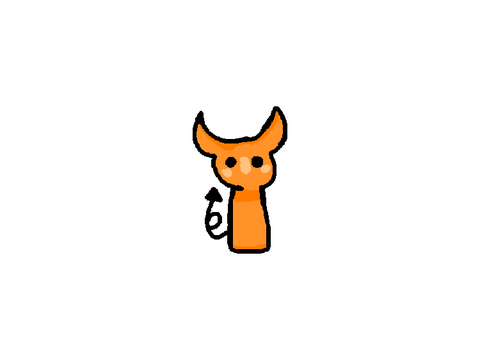 a peculiar orange imp