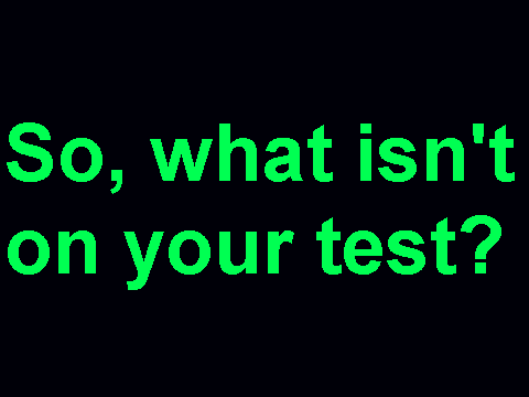 not on the test