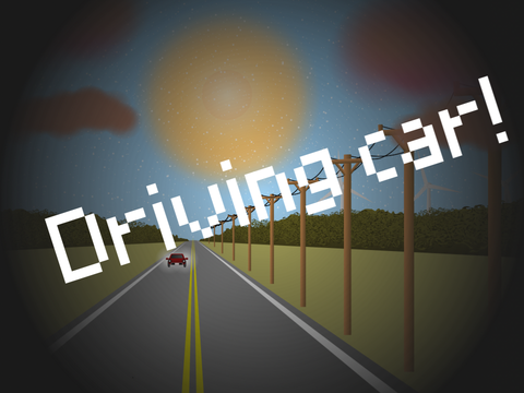 Driving Car Sunset Parallax remix