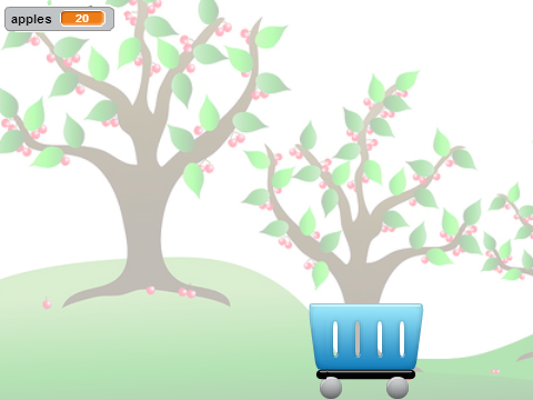 the catching apples game