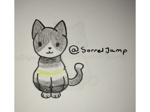 Pride Month Day Twenty Eight • Agender Flag Kitty