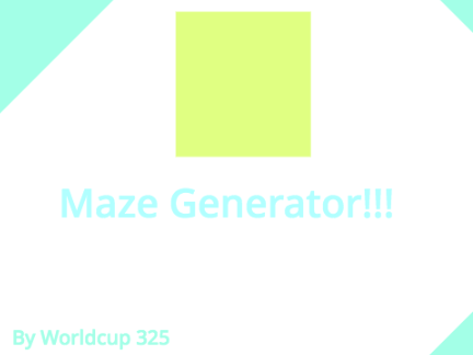 Simple maze generator
