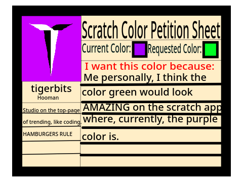 Scratch Color Petition Sheet!!
