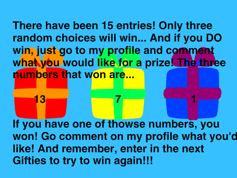 Winners out now!