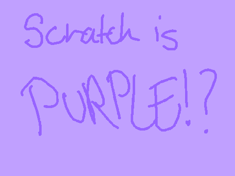 Scratch is purple. || mini comic