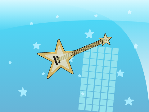Fifty's Guitar vector