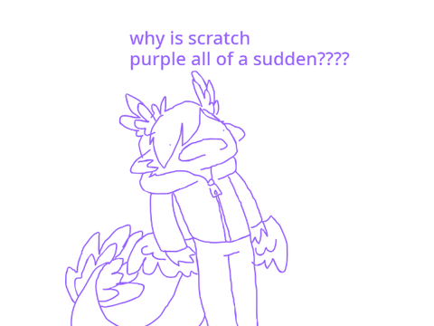 Why he ourple????