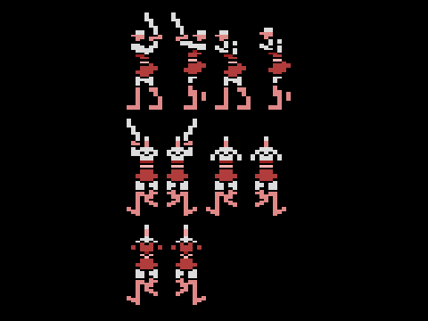 Dragon's Lair Atari 2600 - Dirk the Daring- Custom Sprite Sheet