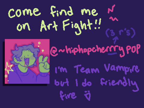 i'm on artfight btw (ʘ╻ʘ)