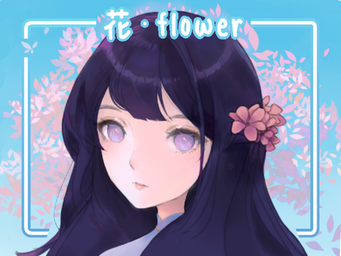 花【flower】– anime art girl