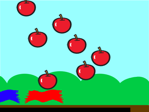 2 player apple grab