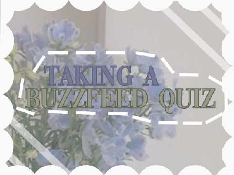taking a buzzfeed quiz's