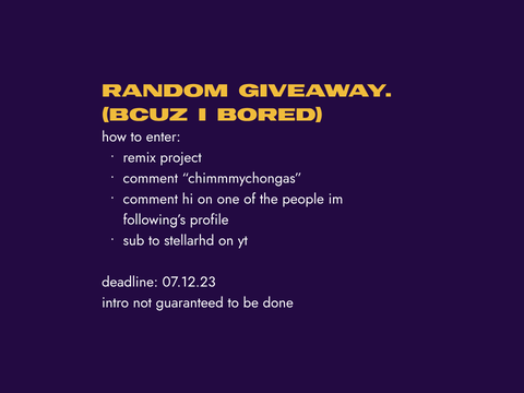 Giveaway
