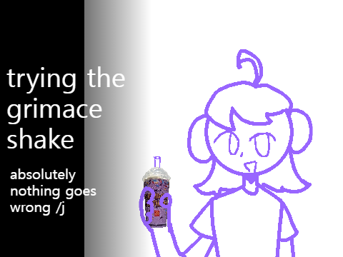 trying the grimace shake