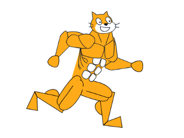 走る筋肉猫　素材