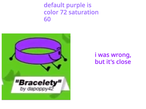 is old bracelety the default scratch color