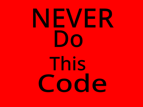 NEVER DO THIS ON SCRATCH