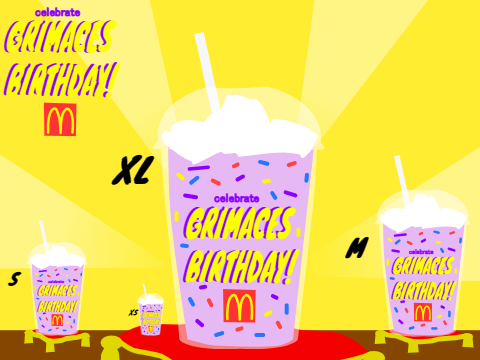 Grimace Shake Vector 