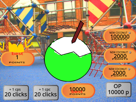 0click on the coconut (: remix better version of this BETA (V 1.2.34)  :) remix-1000