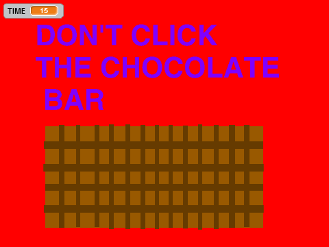 DON'T CLICK THE CHOCOLATE BAR