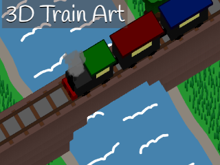 3D Train Scratch Art