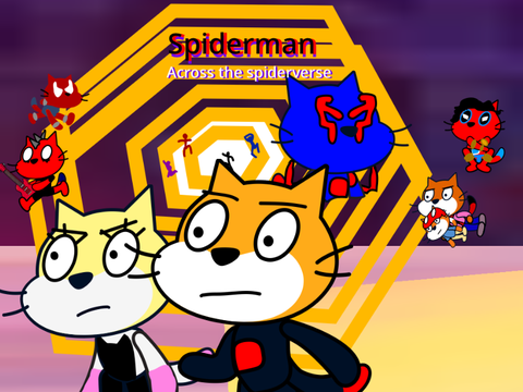 Across the spider verse movie poster in scratch