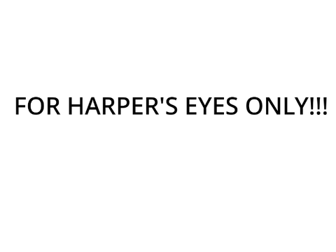 Notes for Harper