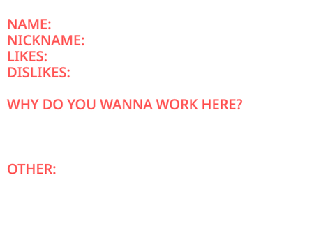 staff form