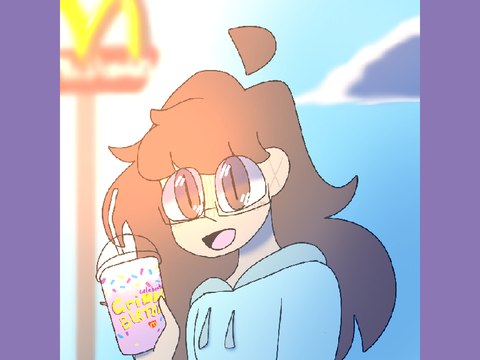Happy (late) Birthday Grimace! (art post)